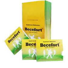 grosir per box BECEFORT VITAMIN C, B, E,  500mg  1 Setrip /10 tablet / Multivitamin Daya Tahan Tubuh