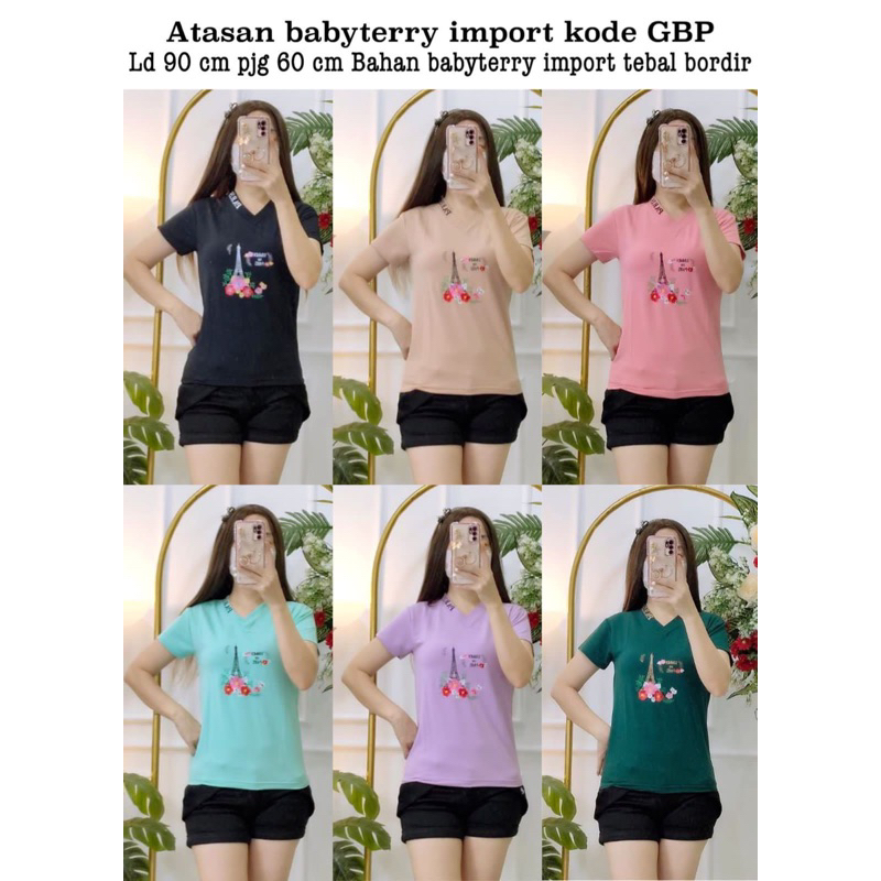 Atasan babyterry import bordir gbp
