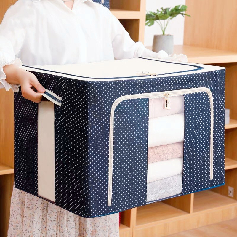 66L-100L-150L Kotak penyimpanan oxford storage box  Pakaian organizer Jumbo Tempat Penyimpanan Multifungsi mainan box storge