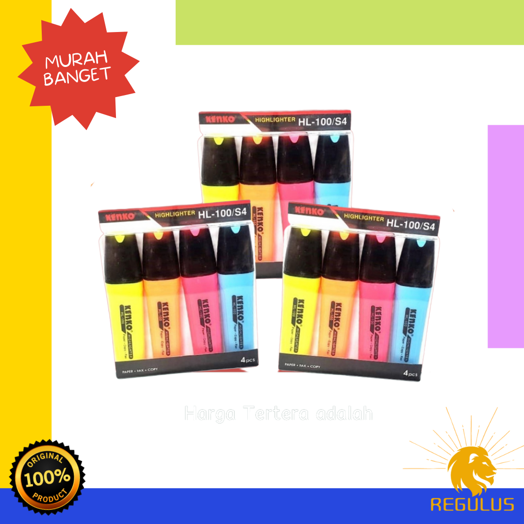 

1 Paket Stabilo Warna KENKO HL-100 Regulus