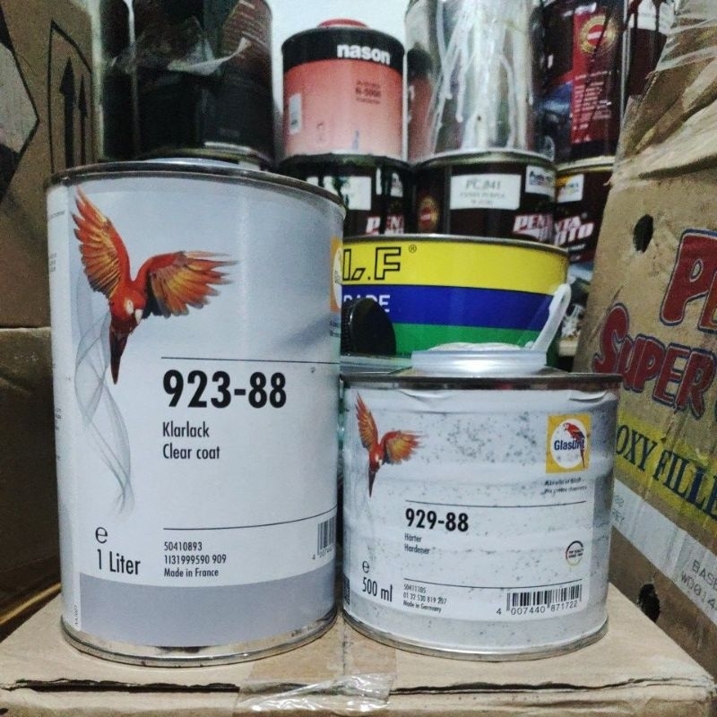 Clear Coat Glasurit 923-88 1.L Hardener Hs 929-88  0.5L