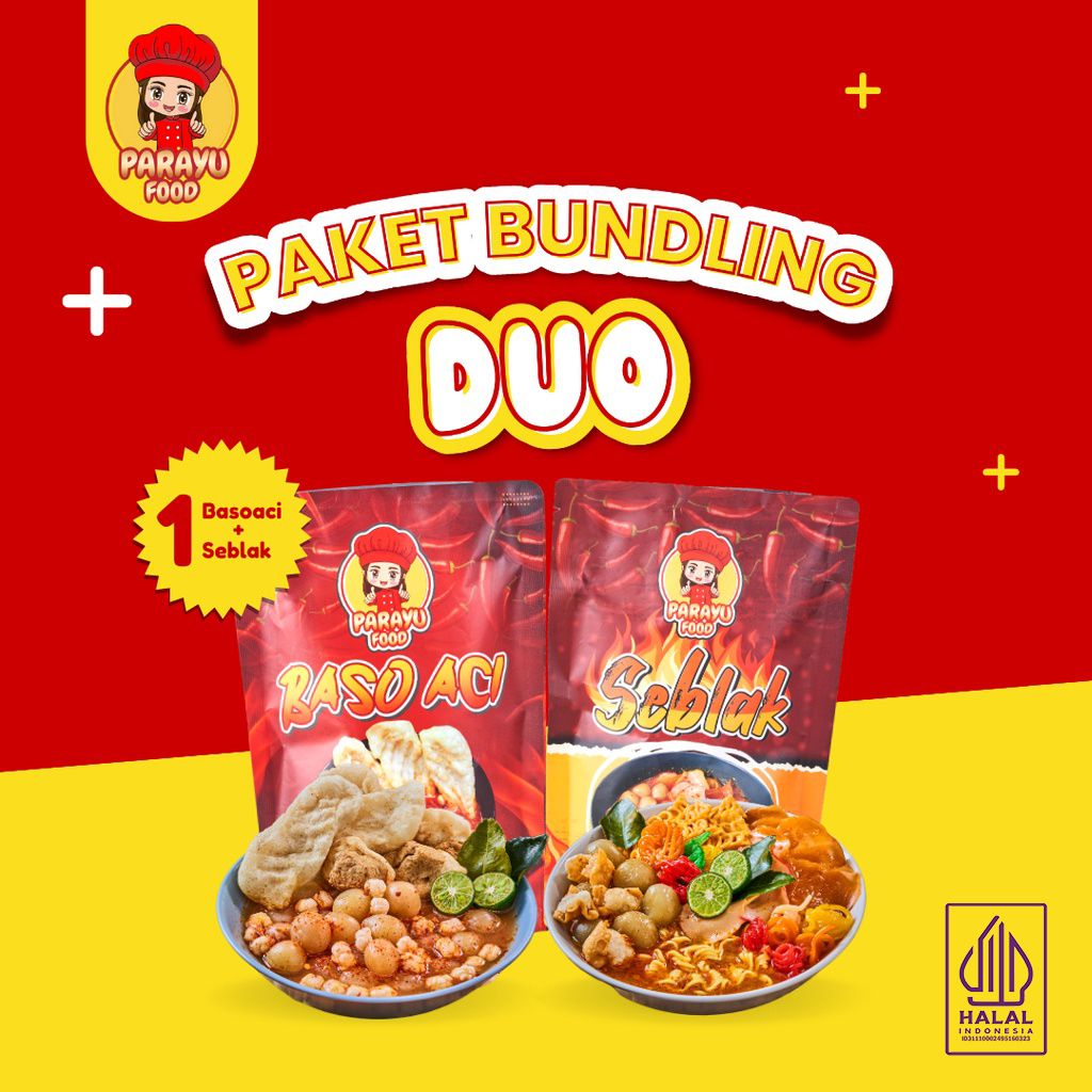 	 Parayu Food - Paket Bundling Duo Baso Aci + Seblak Instan	