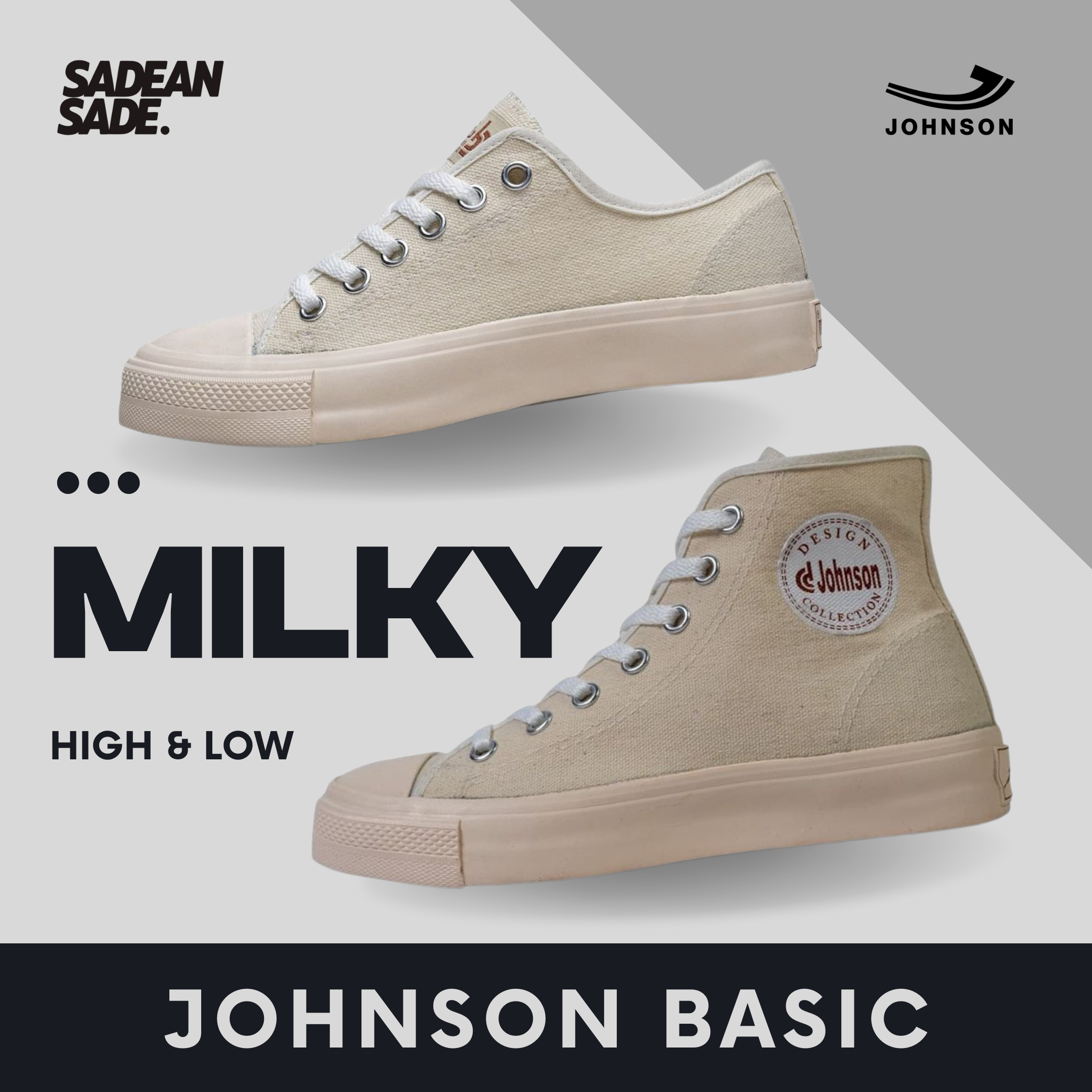 Sepatu Johnson Basic Milky - High & Low