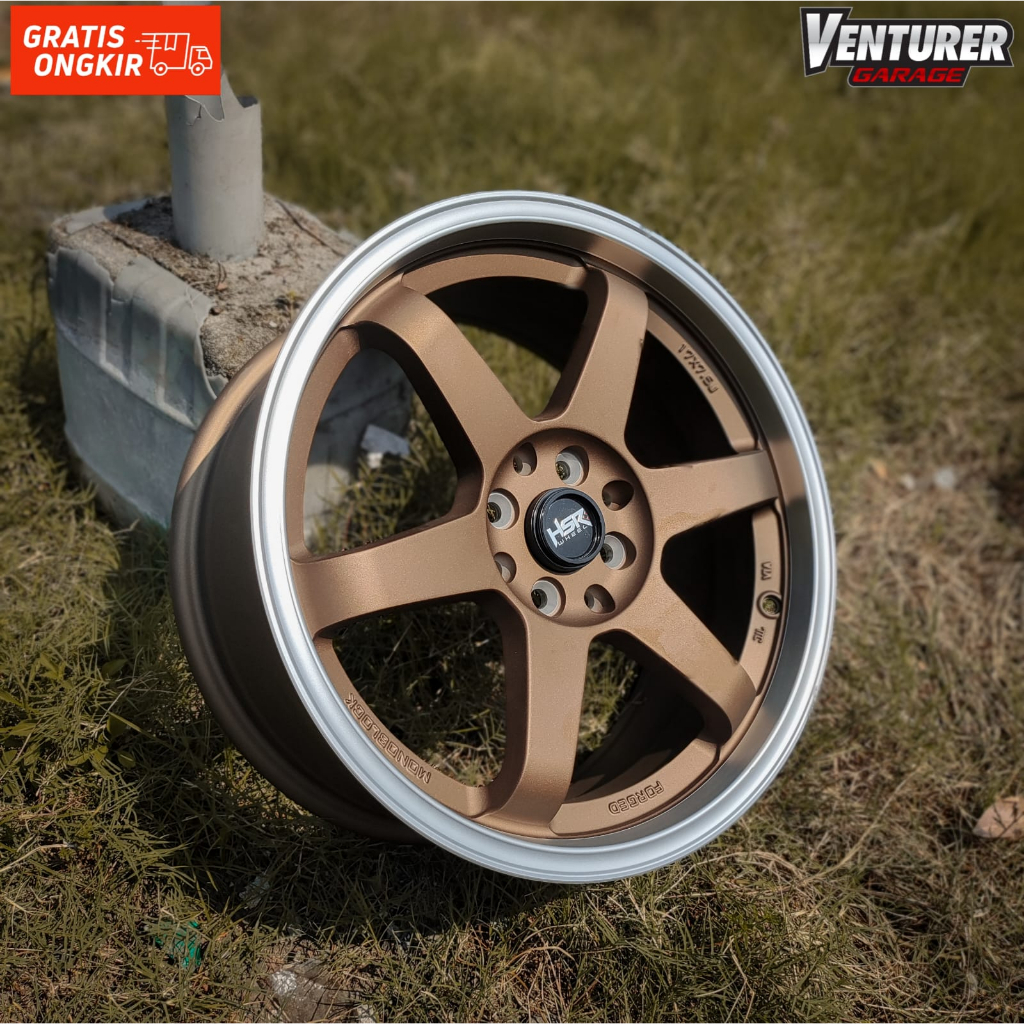 Velg mobil model te37 celong ring 17 pcd 4x100-114,3 untuk raize yaris jazz livina avanza dll