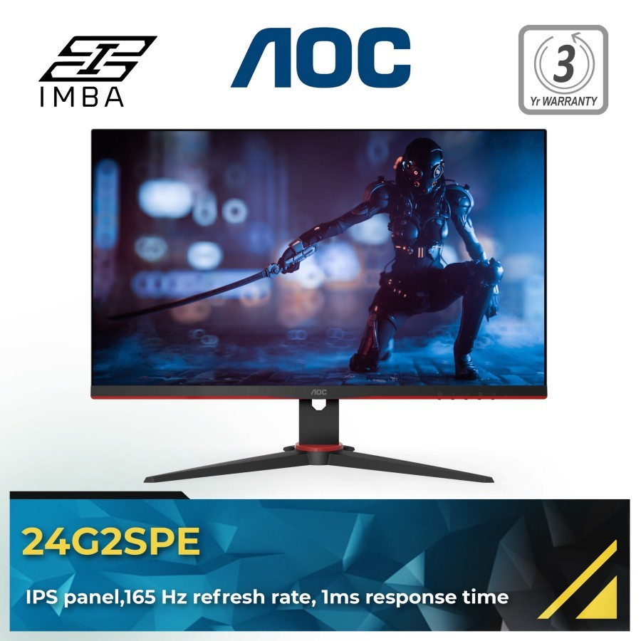 Monitor LED AOC 24G2SPE 24&quot; IPS 165Hz 1MS 300cdm VGA HDMI DP VESA NAMPOL