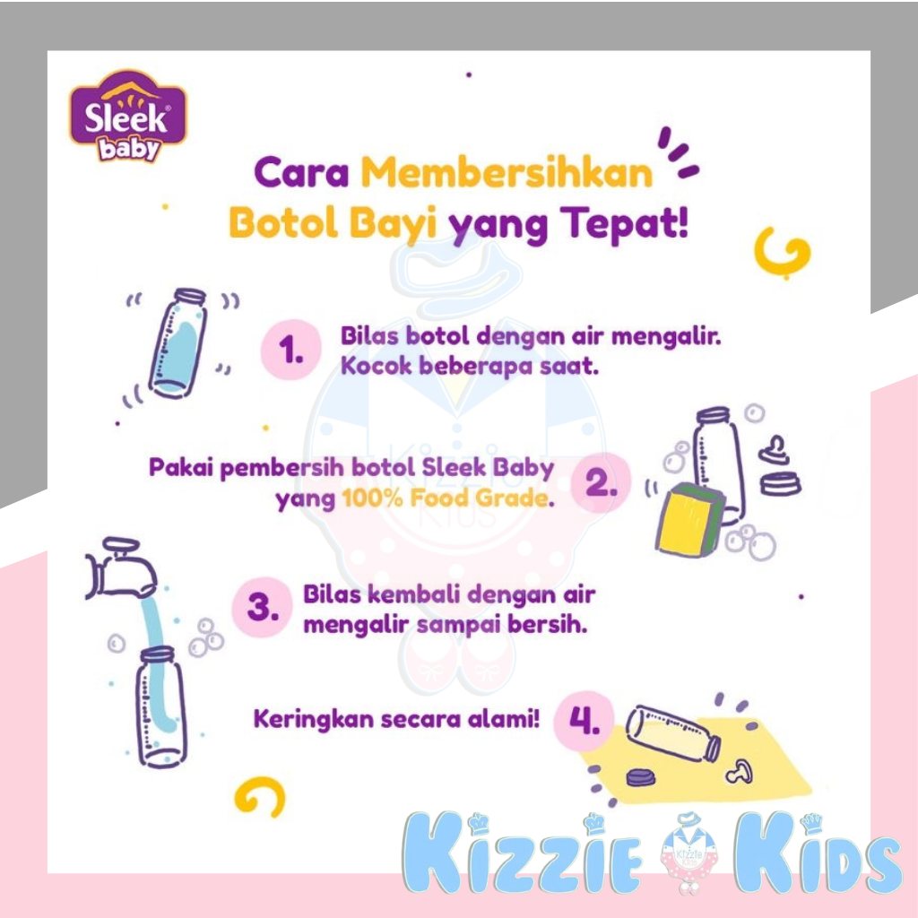 SLEEK Refill 900ml / Sabun Cuci Botol SLEEK / SLEEK Laundry Refil / Detergen Bayi