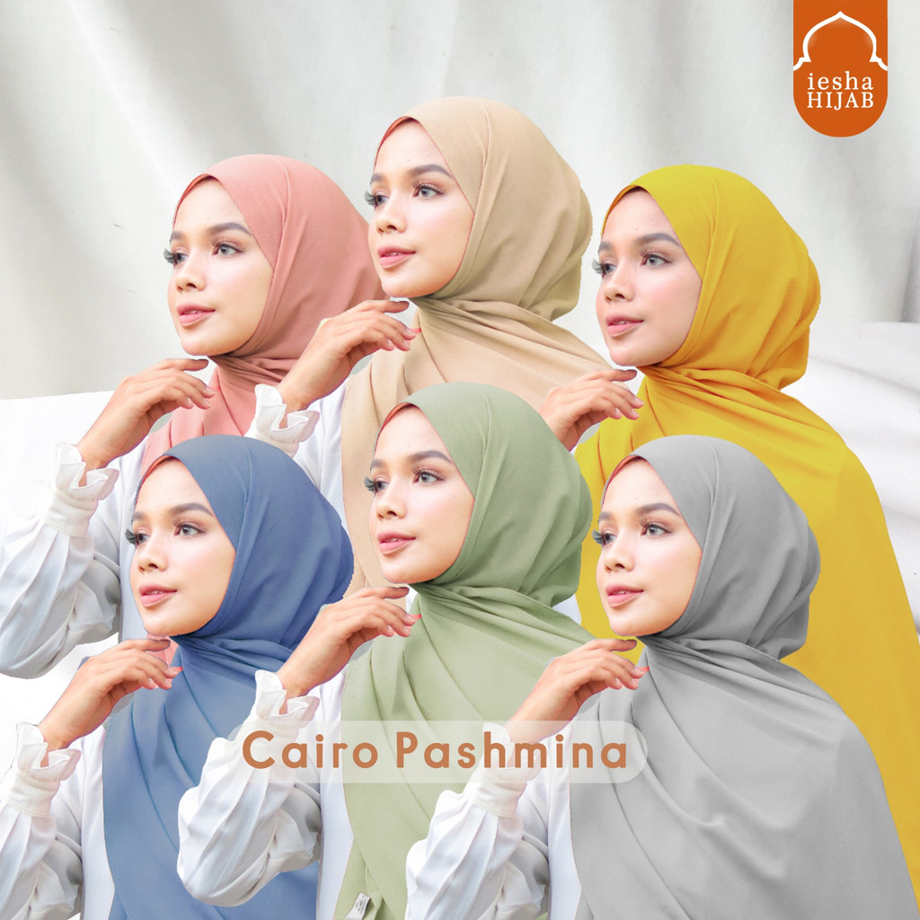 CAIRO PASHMINA ARMY, HITAM, PUTIH, MERAH, NUDE, COKLAT, OLIVE, MURAH, JILBAB PASMINA ,BISA COD