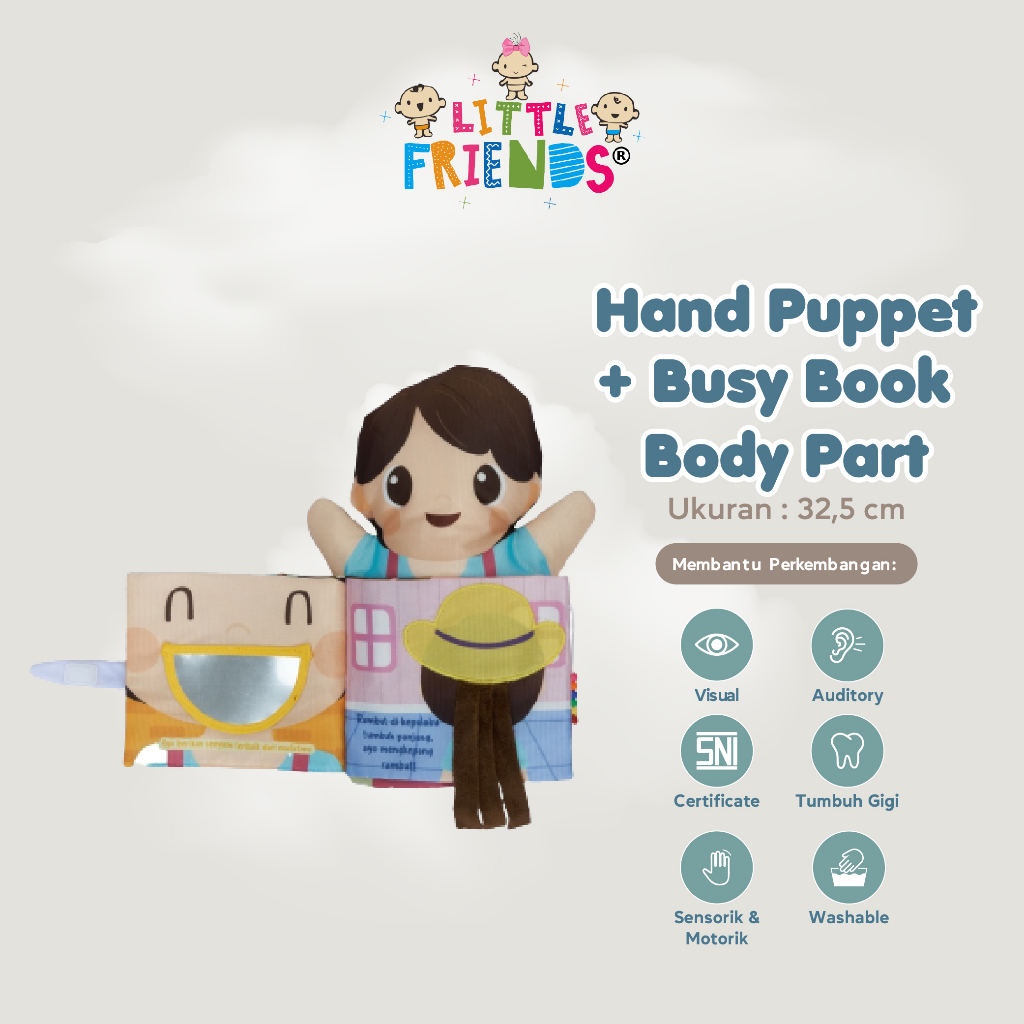 Hand Puppet + Busy Book Little Friends - LFH1040 LFH1050 LFH1060