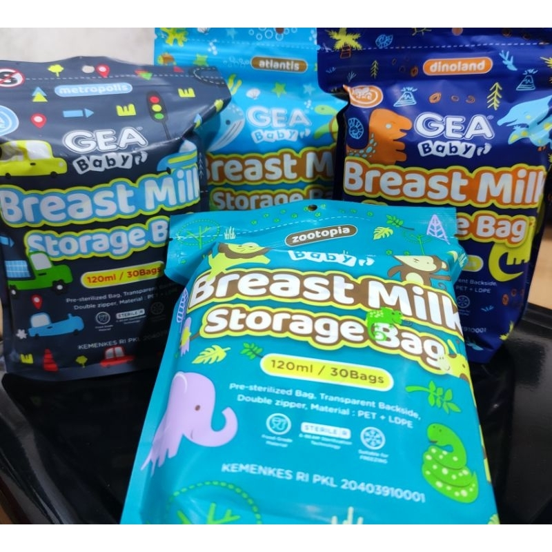 GEA BABY Breastmilk Storage Bags Kantong Asi 120 ml 200 ml 250 ml isi 30 pcs