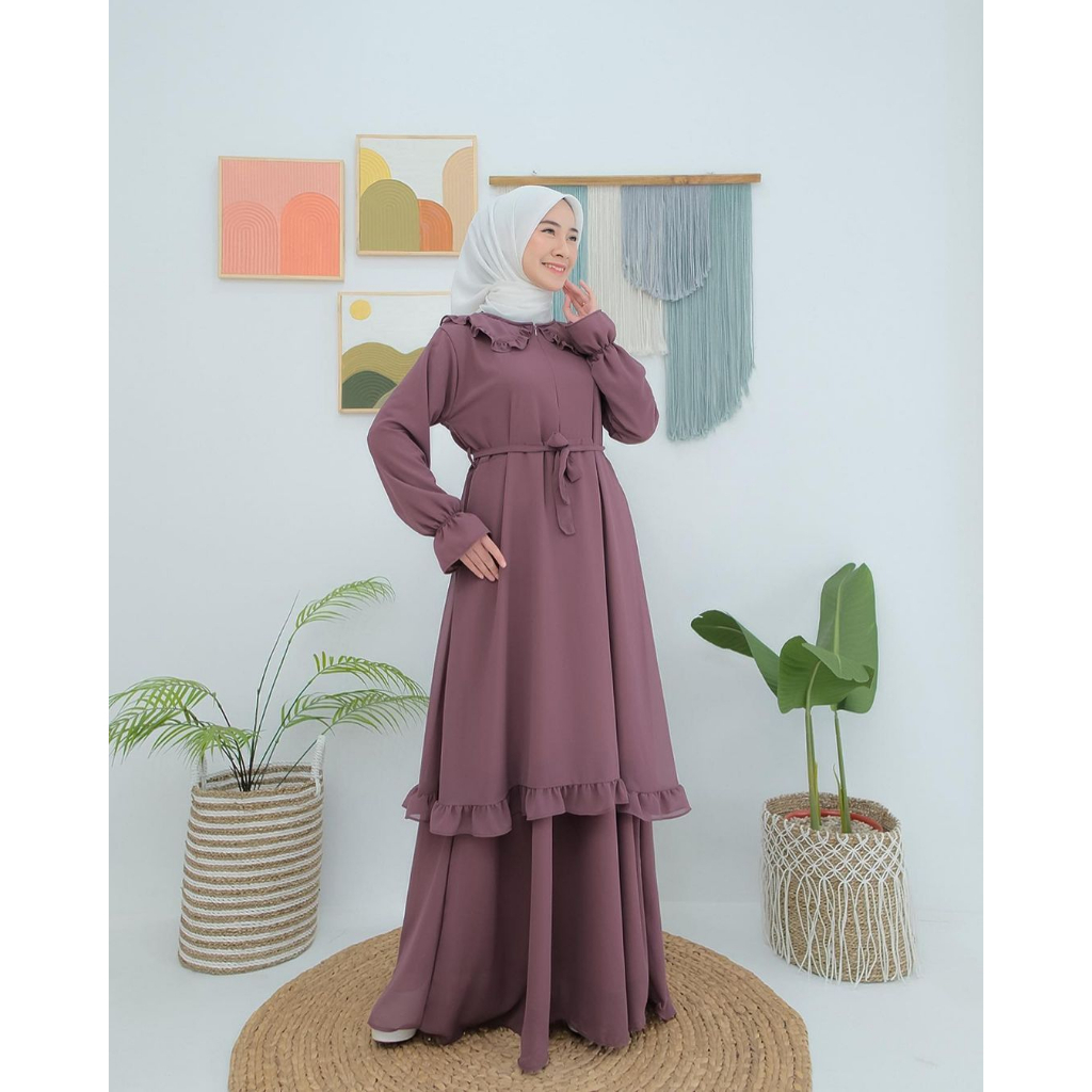 LIMITED - SYARAH DRESS GAMIS ELEGAN WANITA CERUTY BABYDOLL PREMIUM