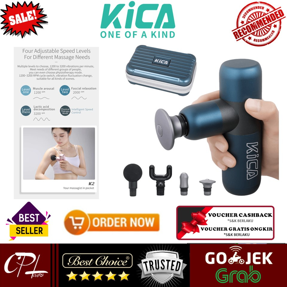 KICA K2 Massage Gun Alat Pijat Elektrik - GARANSI RESMI