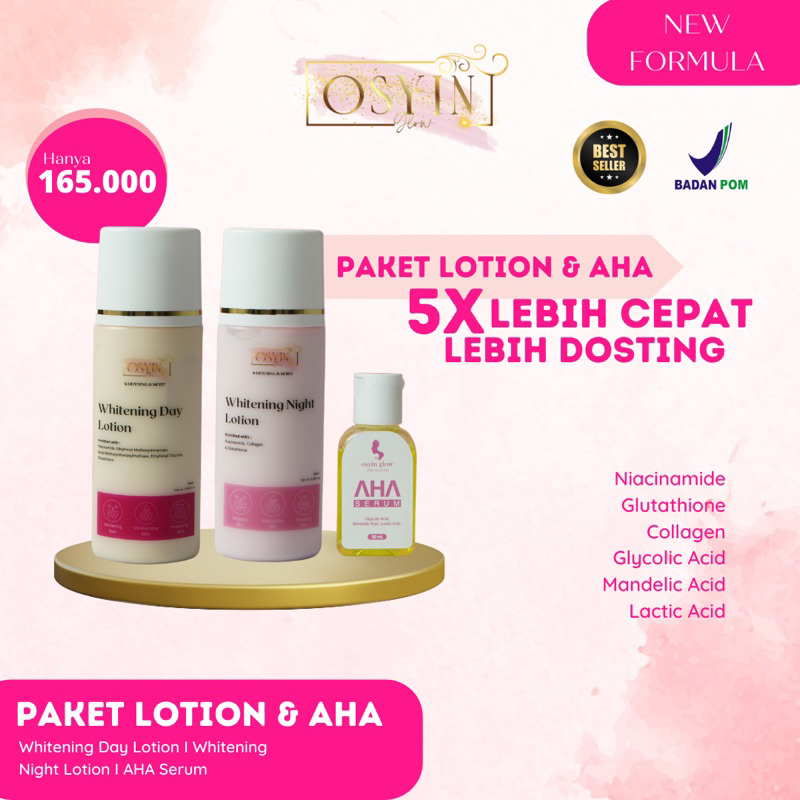 paket lotion dosting plus aha serum