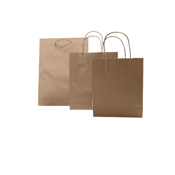 ( 10 PCS ) KIKY PAPER BAG POLOS - TAS TALI KRAFT POLOS SHOPPING BAG KERTAS JINJING EKONOMIS