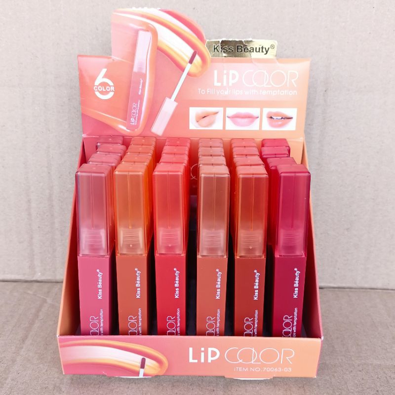 Lip Color Kiss Beauty 6-color Lipgloss Nude 70063-03