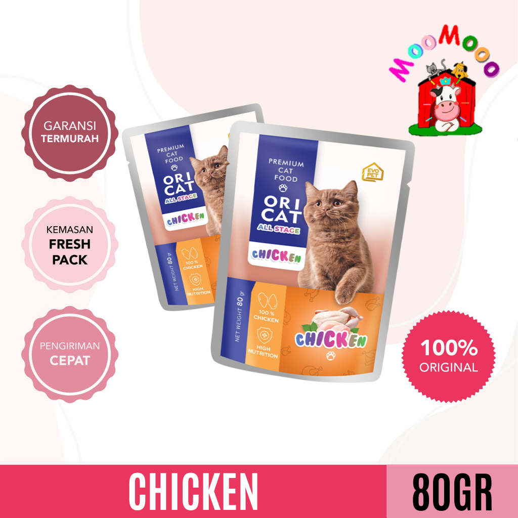 Makanan Basah Kucing Ori Cat Pouch All Stage WetFood 80GR