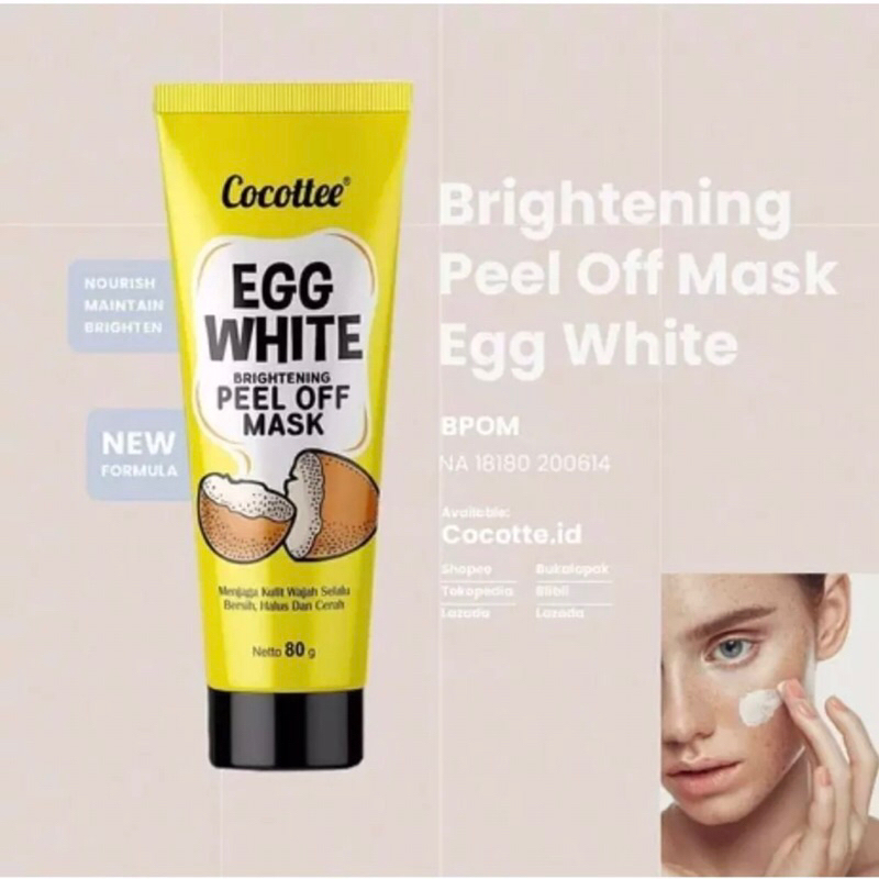 MASKER PUTIH TELUR PEEL OFF MASK ORIGINAL - MASKER PUTIH TELUR