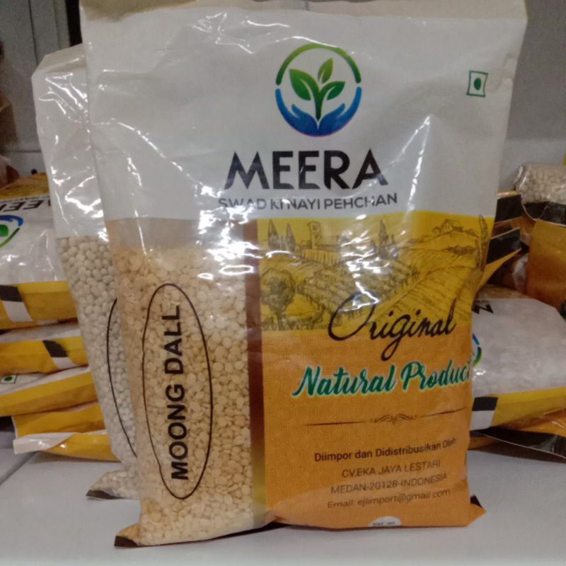 

MEERA MOONG DHAL 500G / kacang hijau kupas