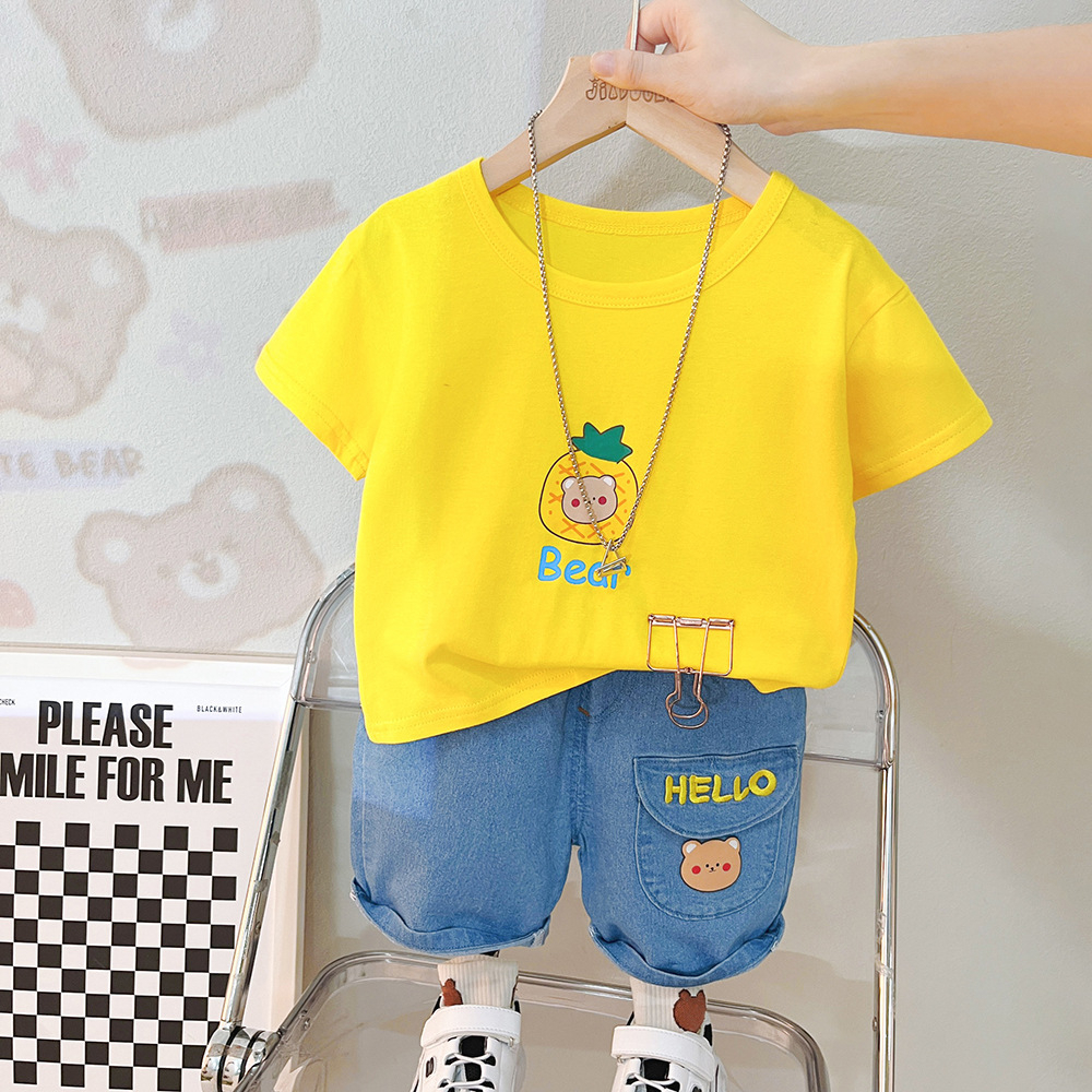 Setelan Kaos Anak Laki Laki Baju Anak Import Summer Set KENJi