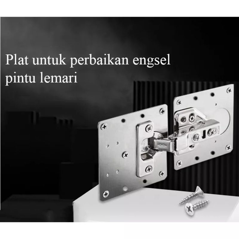 Plat Perbaikan Engsel Rusak Keropos Pintu Lemari Plat Engsel Pintu Kabinet Plat Perbaikan