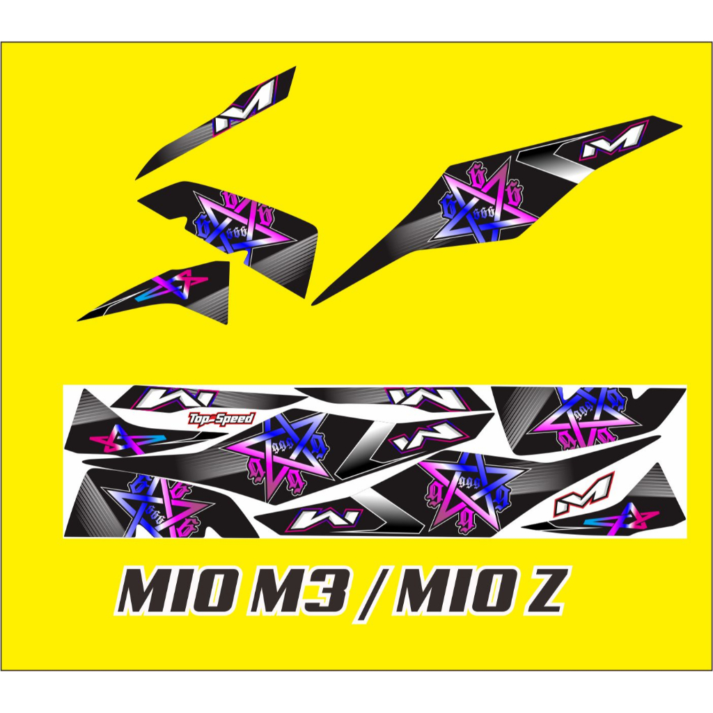 STRIPING VARIASI MIO Z MIO M3 VARIASI  STIKER YAMAHA MOTOR MIO M3 STRIPING / VARIASI MIO Z / MIO M3
