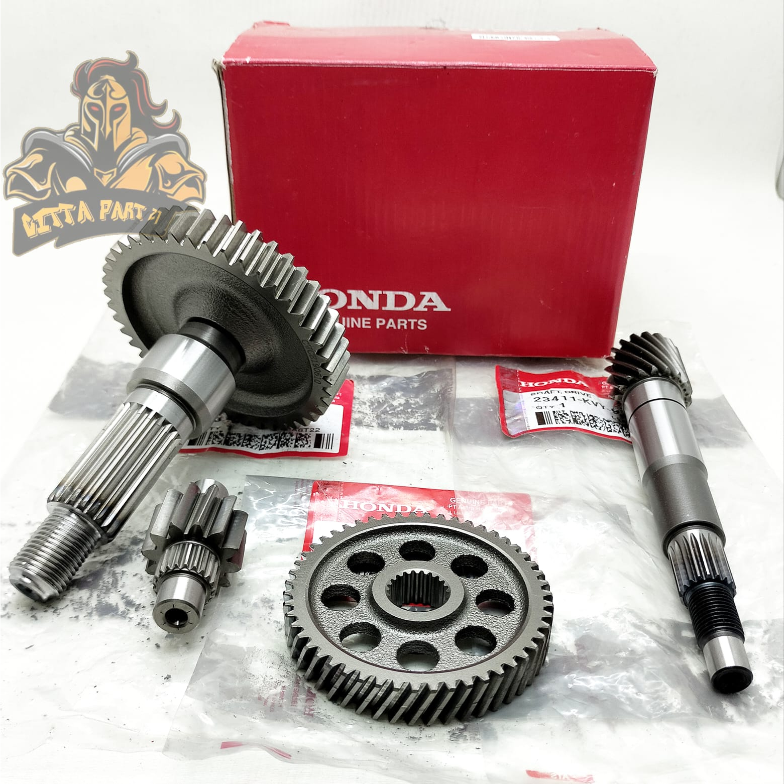 GIGI GEAR RASIO SET KOMPLIT 4 MACAM ASLI ORIGINAL HONDA KUALITAS ASLI ORIGINAL HONDA AHM PRESISI DAN DIJAMIN AWET BEAT LAMA BEAT KARBU SCOOPY KARBU SPACY KARBU VARIO 110 KARBU VARIO 110 TECHNO AS PULLY PULY