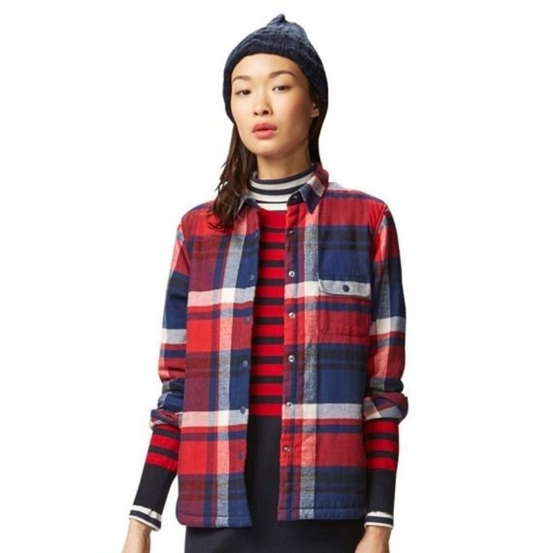 UNIQLO women sherpa flannel kemeja