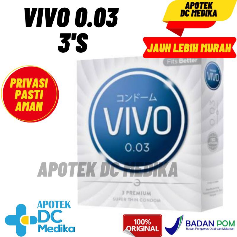 VIVO 0.03 / 3'S / 0,03 / TIPIS / KONDOM / KONTRASEPSI / PENGAMAN