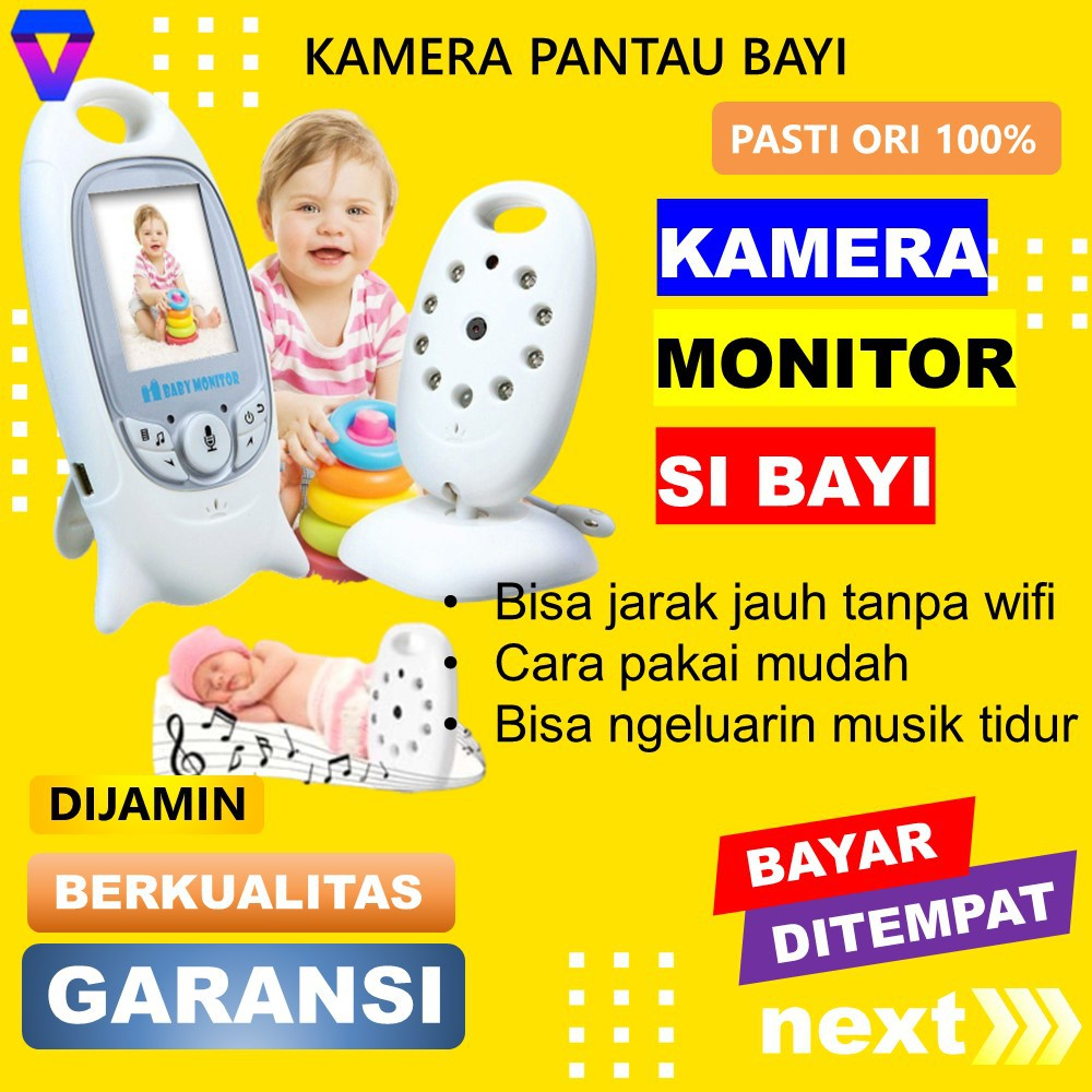 BABY MONITOR CAMERA CCTV BAYI DAN MONITOR ALAT PERLENGKAPAN TIDUR BAYI DIGITAL VB601 NIGHT VISION BERSUARA 2 ARAH JS33