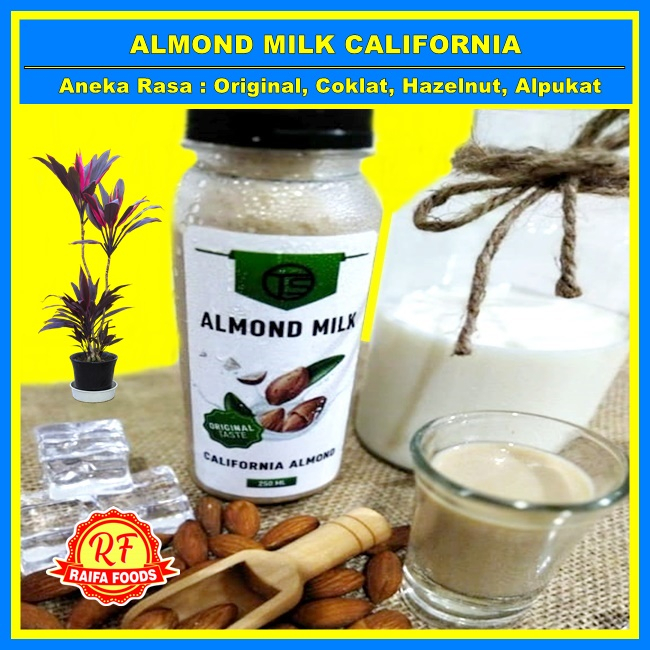 

Susu Almond Milk California 250ml, Minuman Jus Original, Coklat, Alpukat & Hazelnut