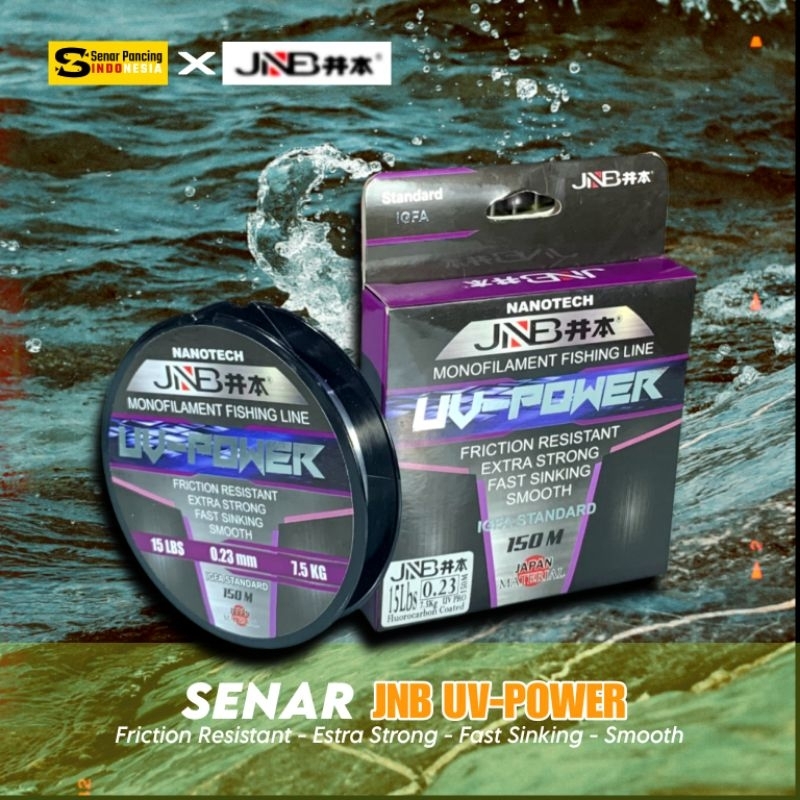Senar Pancing JNB UV-Power Nylon 150M - Senar Pancing Monofilament Seuper Kuat, Super Lentur