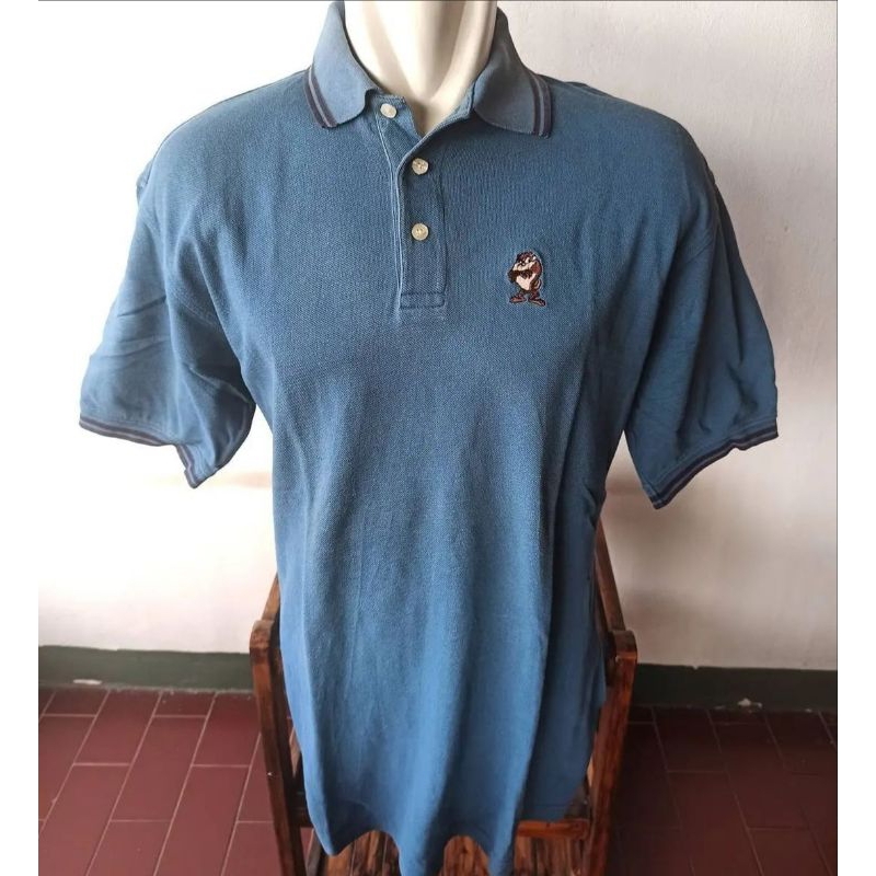 Polo Shirt Vintage WARNER BROS Tazmania 1998 Shirt