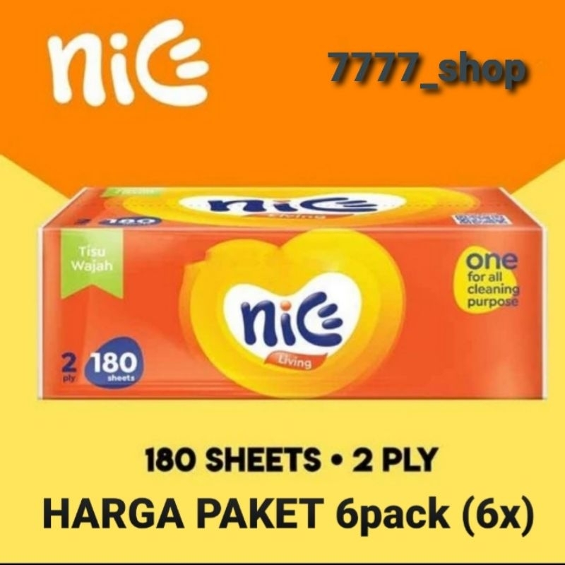 [ PAKET BUNDLING ] Tissue nice 180 sheet 2ply, Harga Paket 6 pack tisu