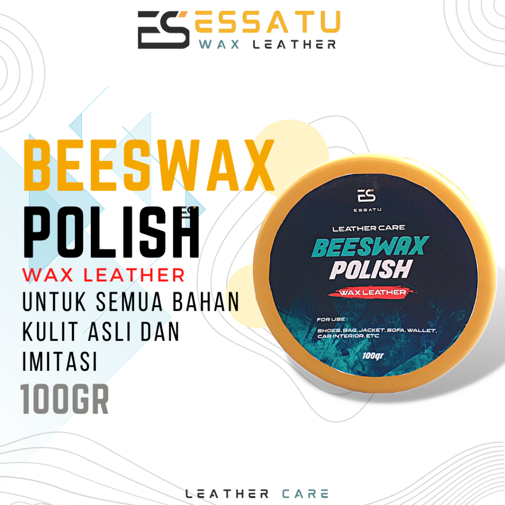 Essatu Beeswax Polish Pelembut Bahan Kulit dan Sintetis Tas Jaket kulit Dompet dan Sepatu Leather Balsam dan prosoft 100 GR