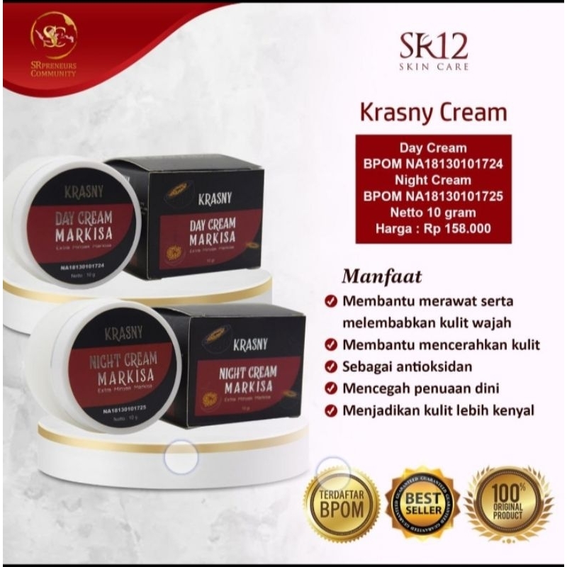 Krasny sr12/krasny day cream sr12/krasny night cream sr12/krasny serum markisa/krasny night cream ma