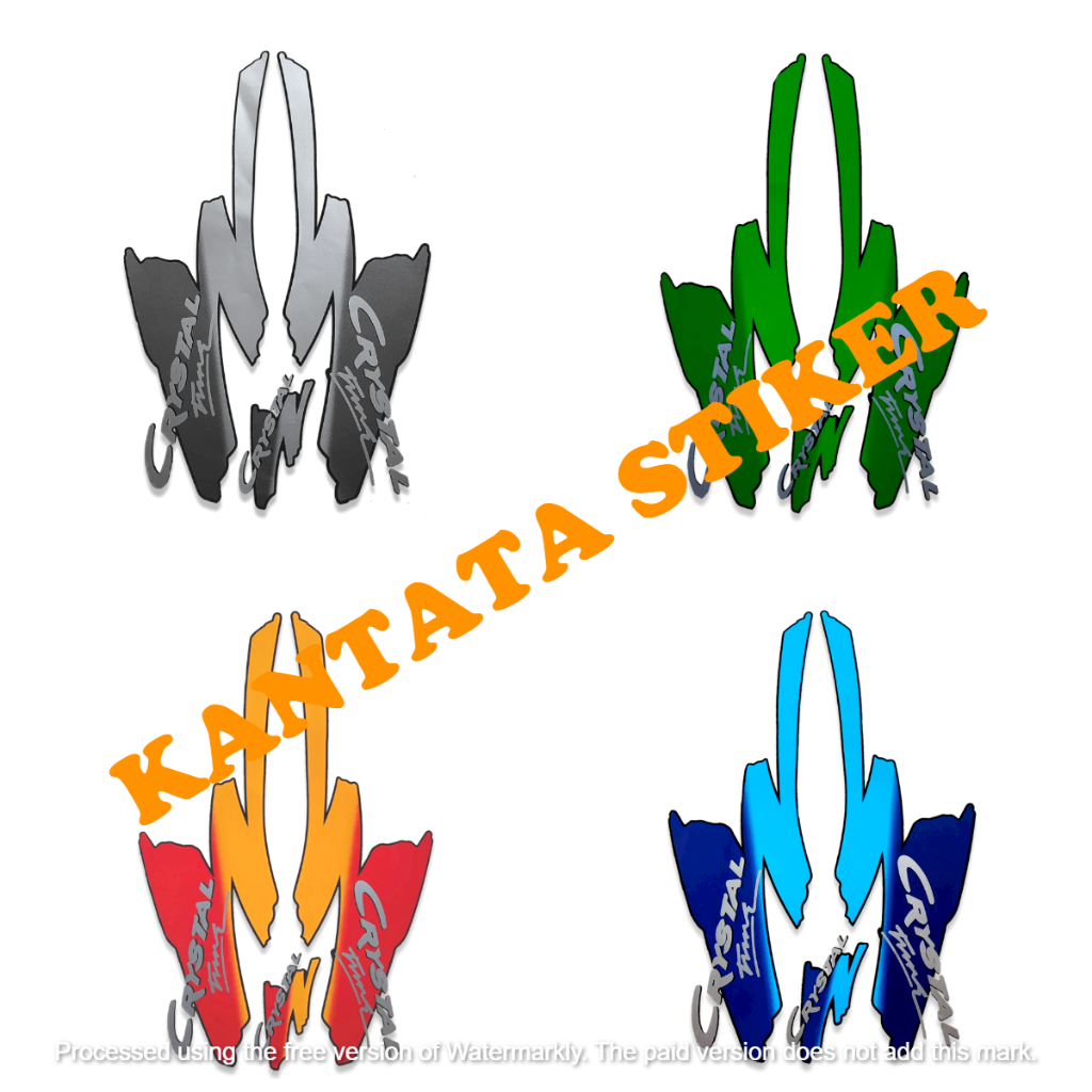 STIKER STRIPING LIS LES BODY MOTOR SUZUKI CRYSTAL TUNE 1990/1995 STANDAR FULL SET