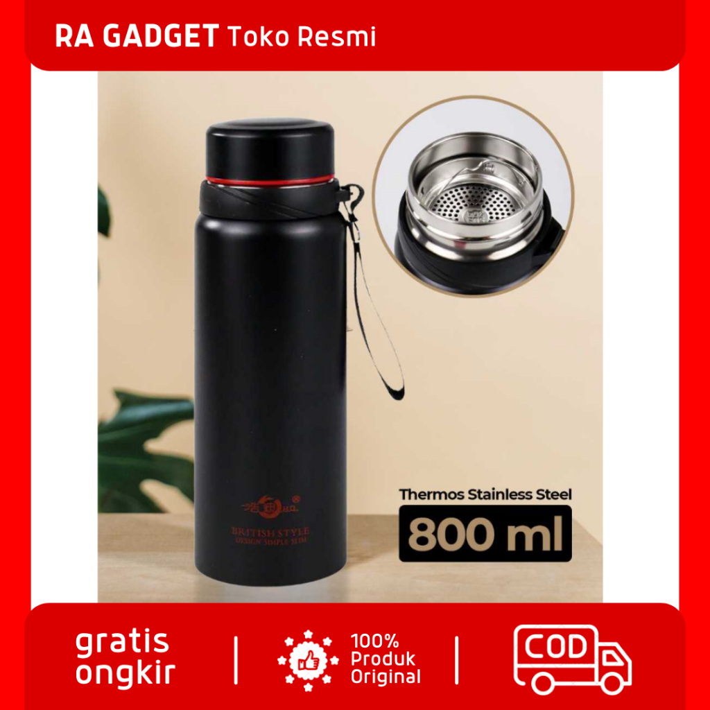 Botol Minum Termos Air Panas Dingin Stainless Steel 800ml / Termos Thermos Tumbler Air Panas Air Din