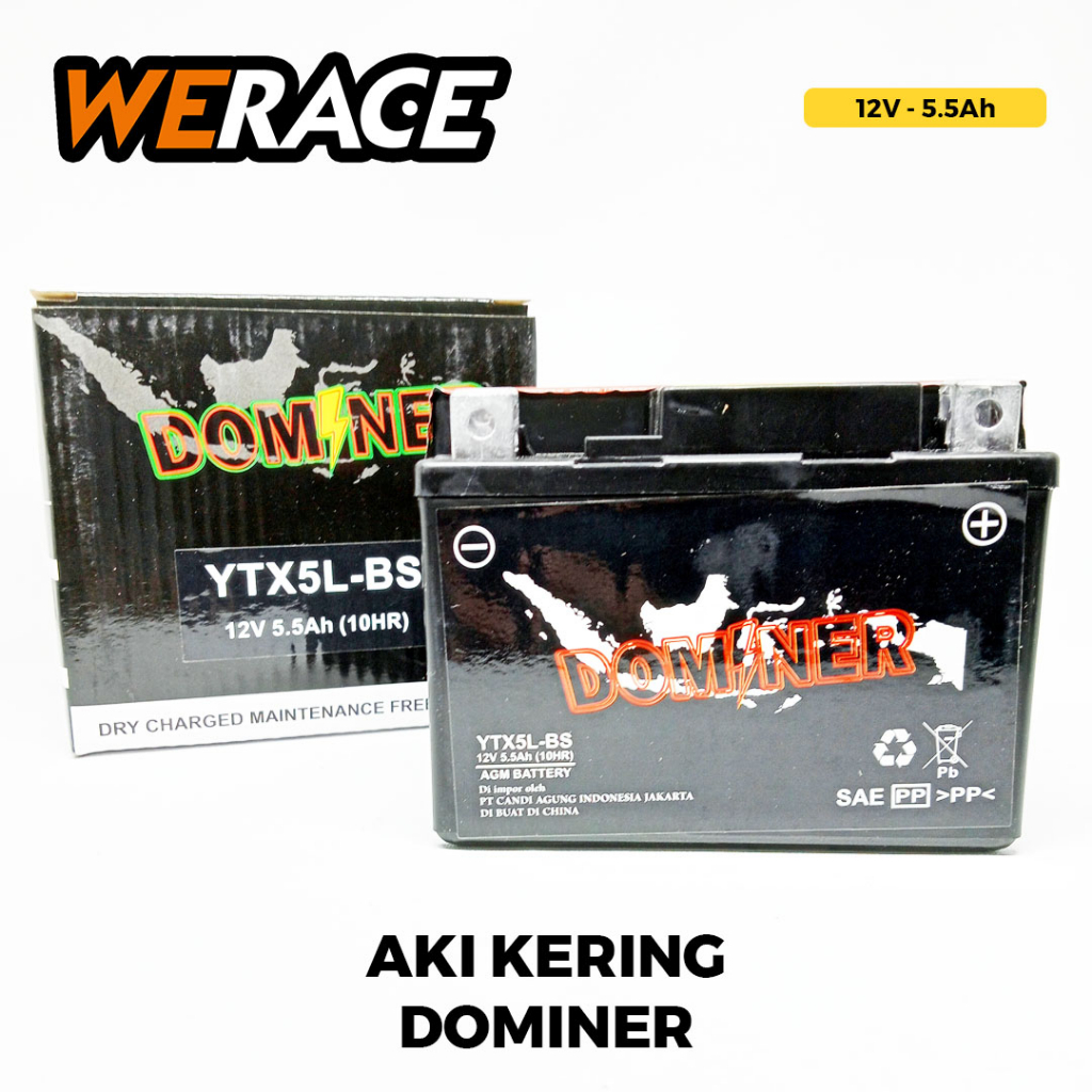 [DOMINER] aki kering dominer gtz5s/aki kering karisma beat vario mio vixion Fino Murah/aki kering dominer YTX5L