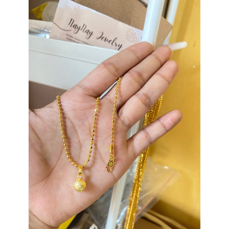 Kalung rantai Merica lapis emas 24k