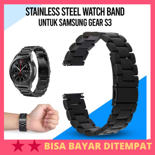 Stainless Steel Strap Watch Band 3 Pointer for Samsung Gear S3 / Tali Strap Rantai Rante Pengganti J