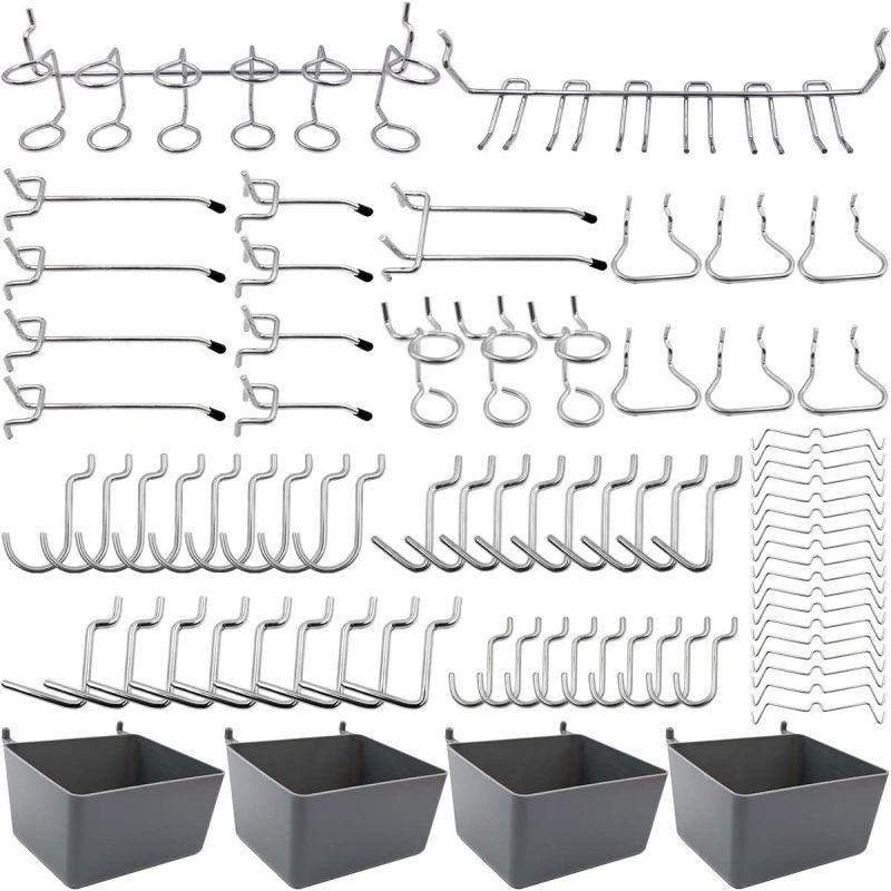 80pcs Pegboard Hook Rak Dinding Perkakas Triangle Hook Ram Cantolan Pegboard Pengait Pegboard Kait Pegboard