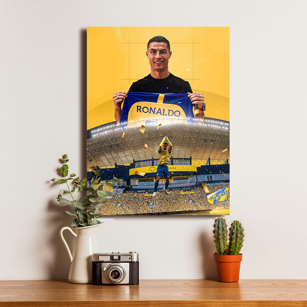 Poster Cristiano Ronaldo CR7 Al Nassr Liga Arab GOAT Football Sepakbola 5 - Dekorasi Hiasan Dinding 