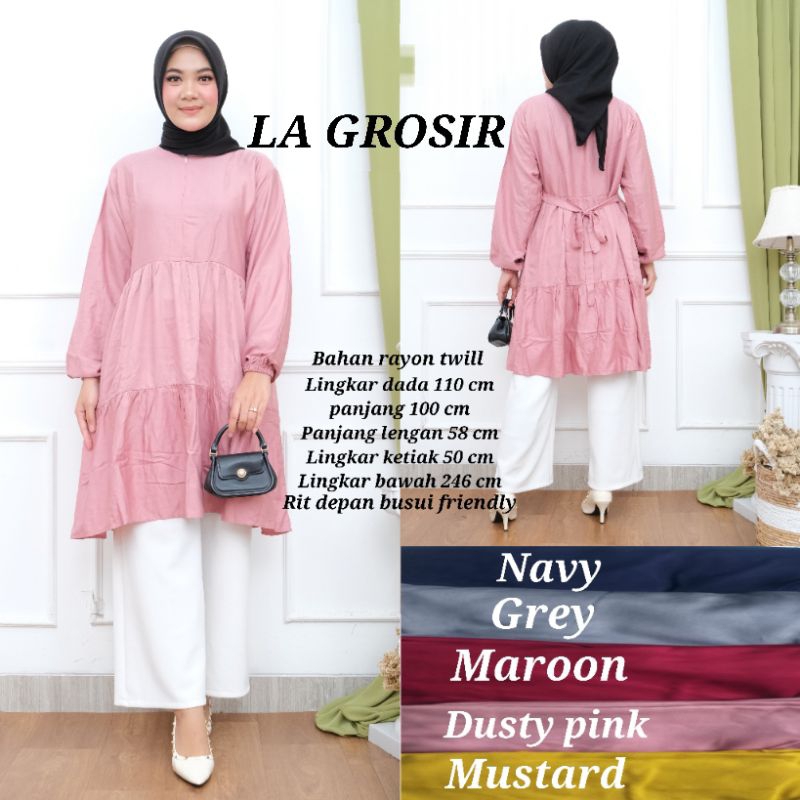 Tunik Polos/ Tunik Rayon Twill / Aliya Tunik / Tunik Susun