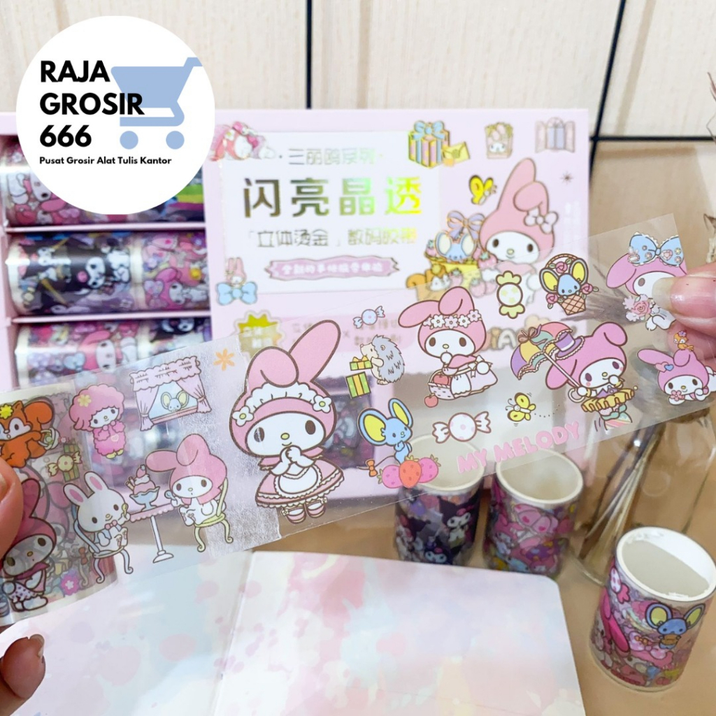 

WASHI TAPE SANRIO CHF SATU BOX ISI 12 PCS SOLATIP LUCU IMUT KEKINIAN COD TERJANGKAU STICKER STIKER