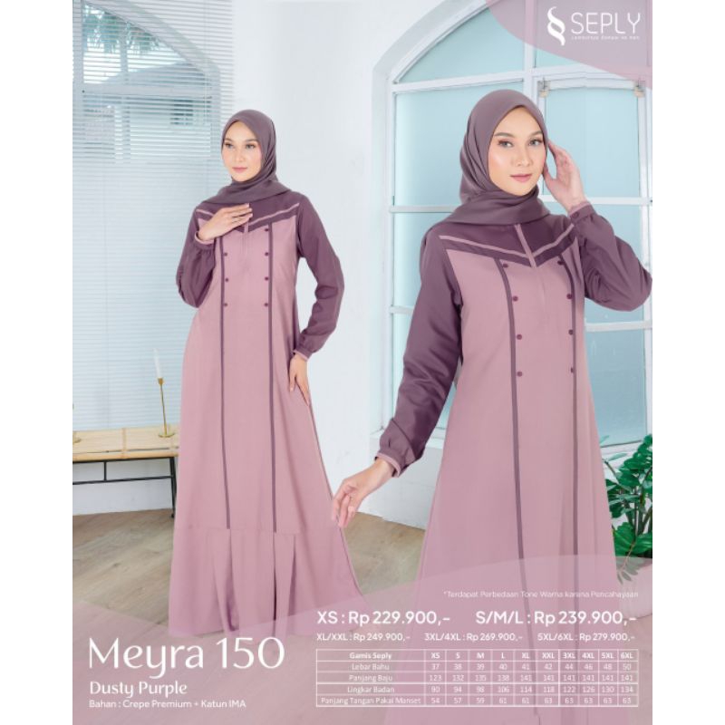 Seply Gamis Meyra 150 (Dusty Purple, Dusty Grey)