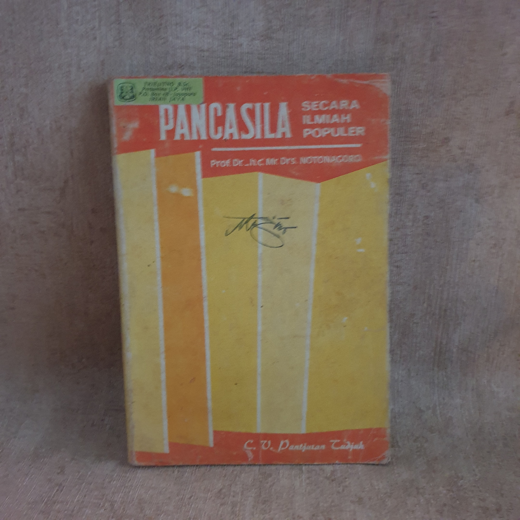 Buku Pancasila secara ilmiah populer - Notonagoro - original
