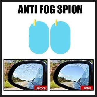 Kaca Film Bentuk Oval Besar Anti Fog Anti Embun Hujan Pelindung Spion Mobil Waterproof [MF]