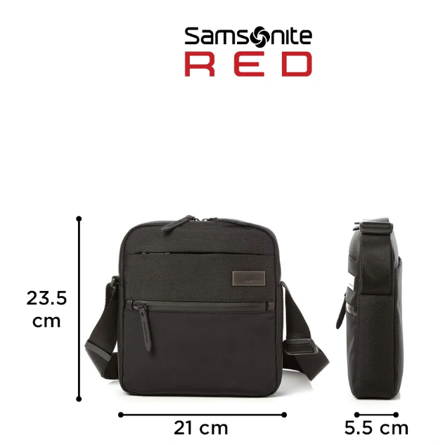 Tas Selempang Samsonite Red Label Bluntes Cross Black Original