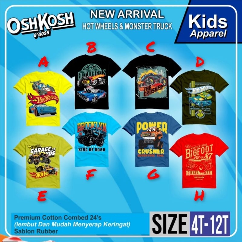 Kaos Anak Lengan Pendek 4-12