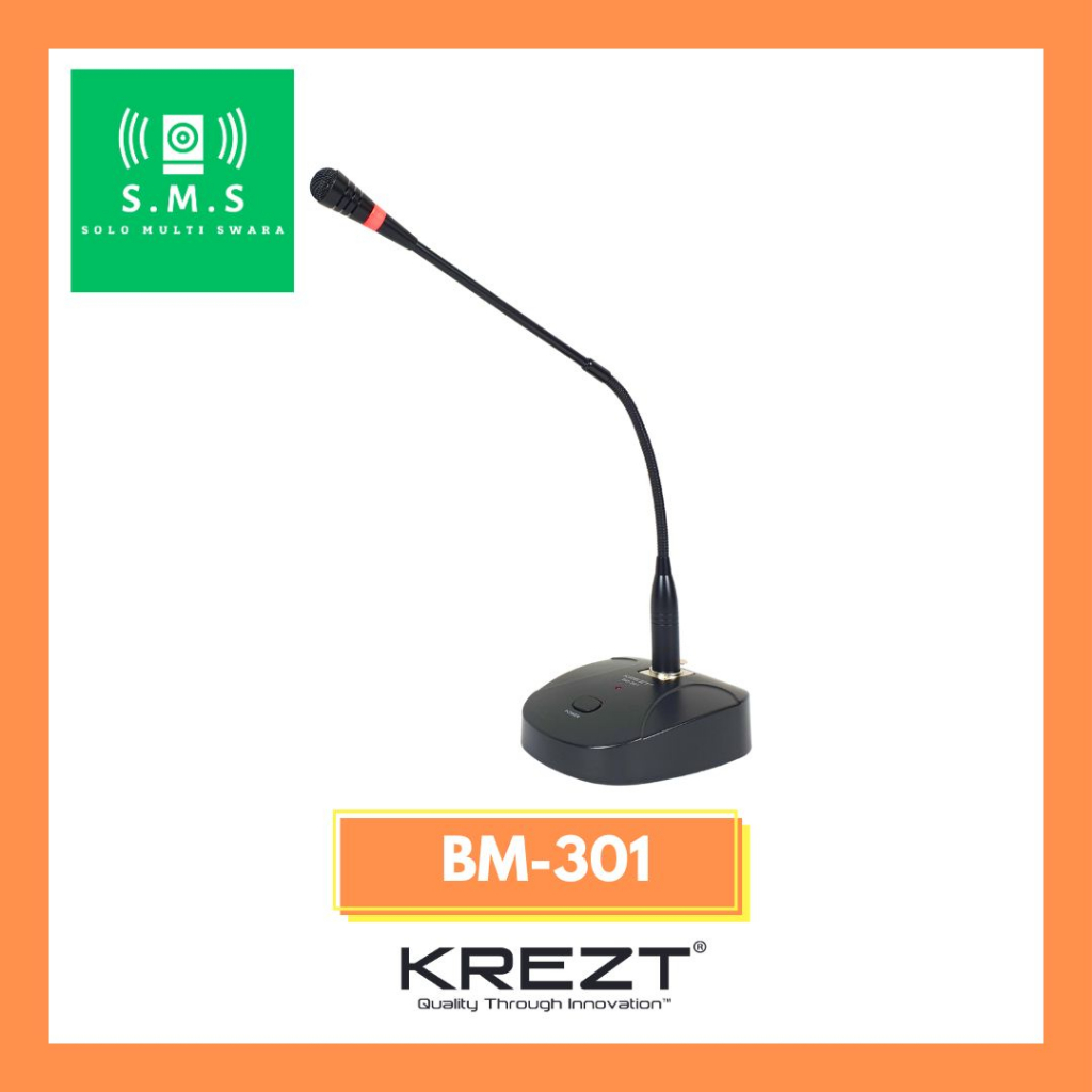 Microphone Meja Kabel KREZT BM-301 Mik Podium Mic Conference