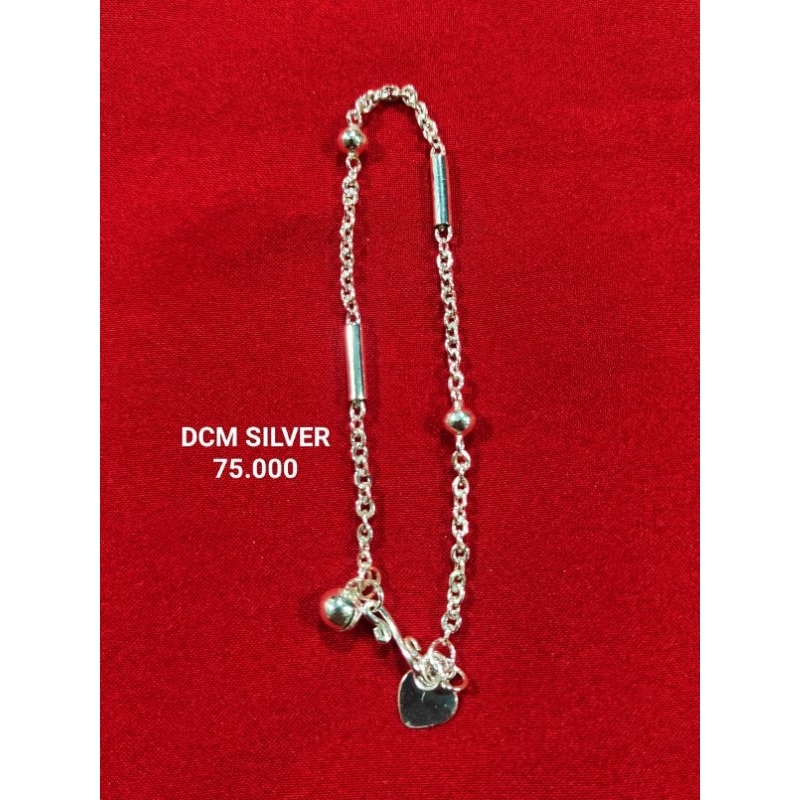 Gelang Perak Dewasa Bambu